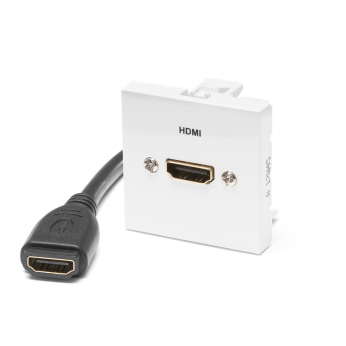 PLA.HDMIFF-02 Plastron equipe cable HDMI Femelle / HDMI Femelle de 0.2 m -  Fibre CR1C1, Câbles vidéo, Cordons informatiques
